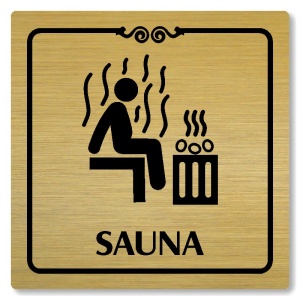 Sauna, 80x80mm, zlatá, Texas